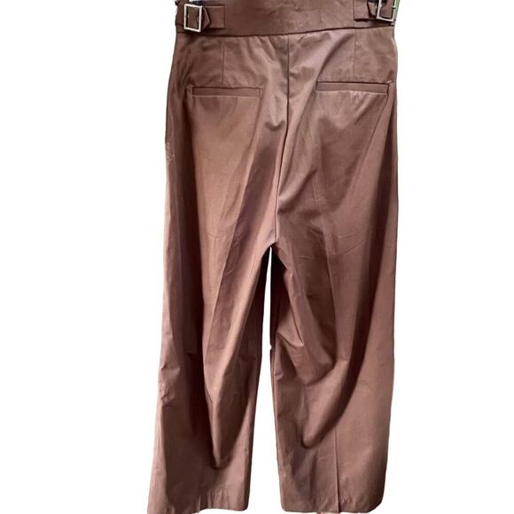 MONTS Dark Brown Wide Leg, High Rise Pants Size S - Picture 3 of 9